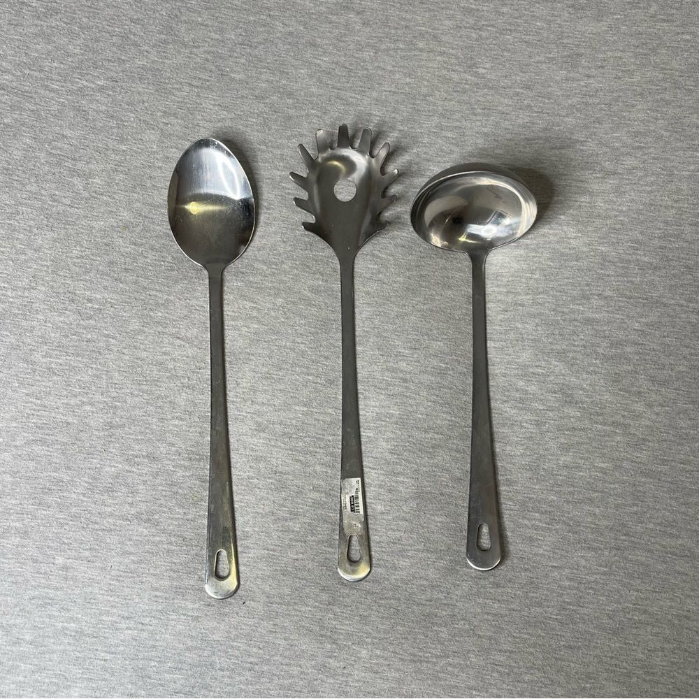 IKEA Silver Serving Spoons 3 PCS. Set